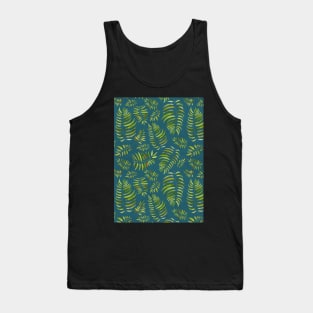 Tropical Forest Leaves Watercolor Painting Tank Top